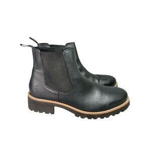 Hush Puppies Moyen Black Leather Water Resistant Chelsea Boots
